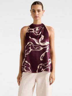 Forever New Harriet Floral Sleeveless Halterneck Top, Moselle Floral