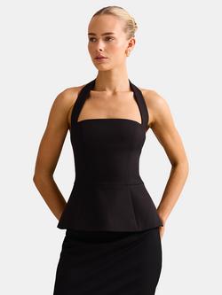 Forever New Kendall Halterneck Top, Black