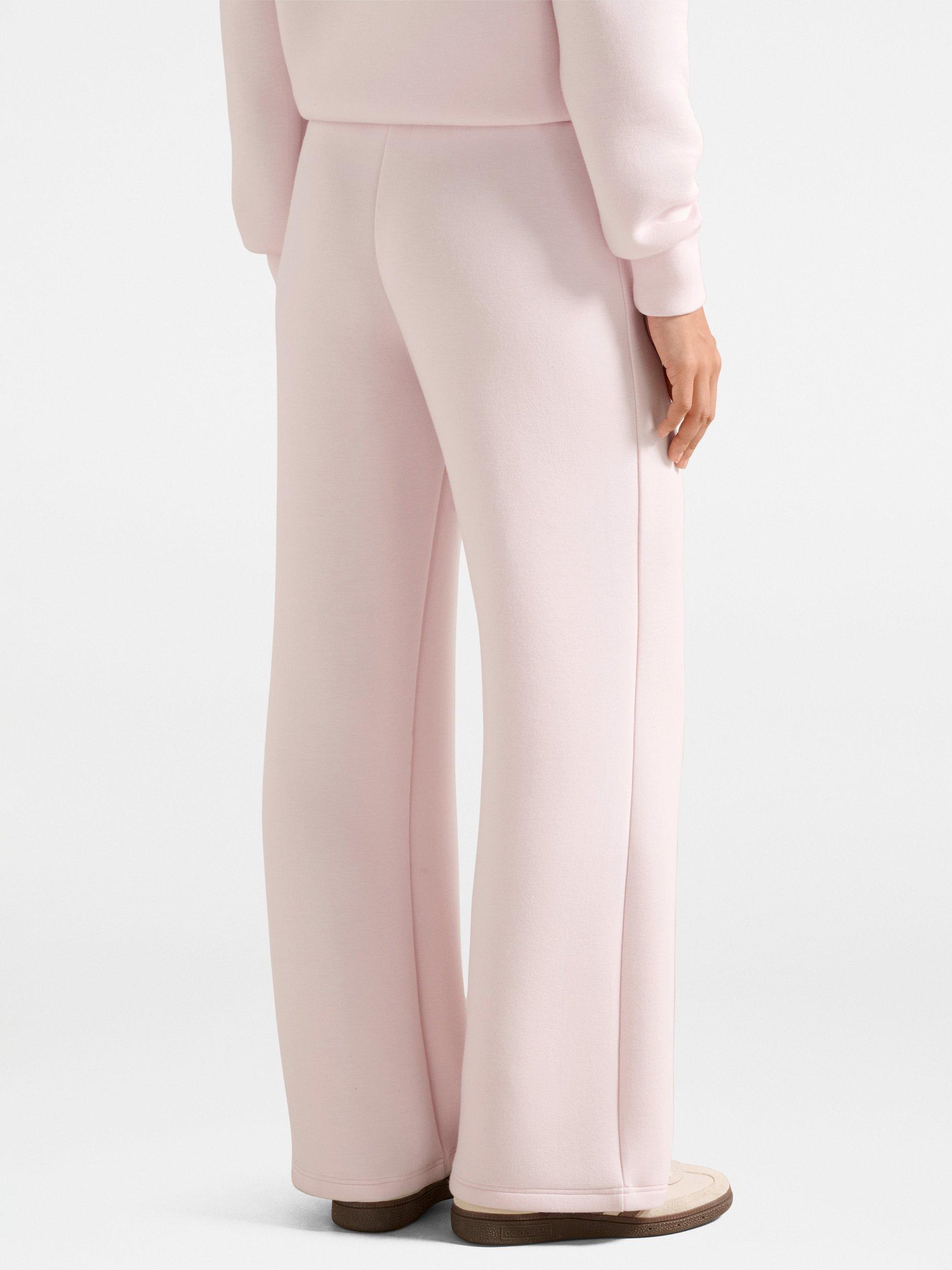 Product image 2 of 5, which shows Forever New Tiana Wide Leg Joggers, Soft Pink, L