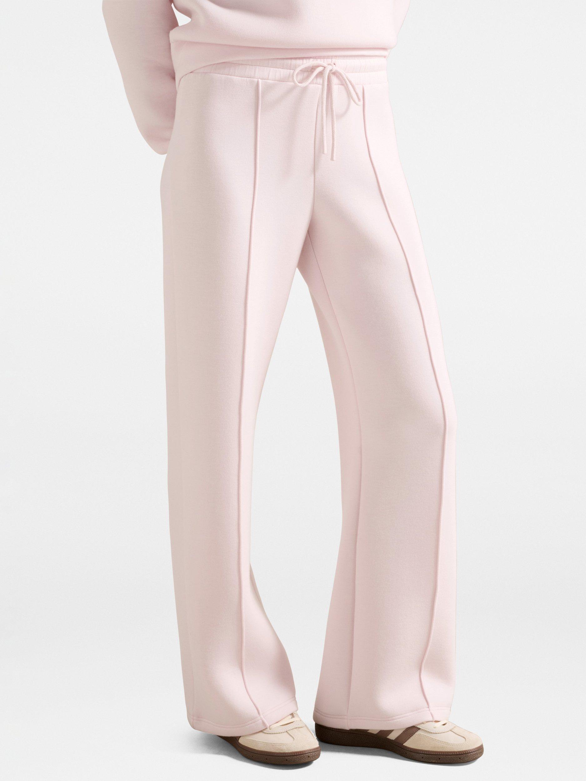 Product image 3 of 5, which shows Forever New Tiana Wide Leg Joggers, Soft Pink, L