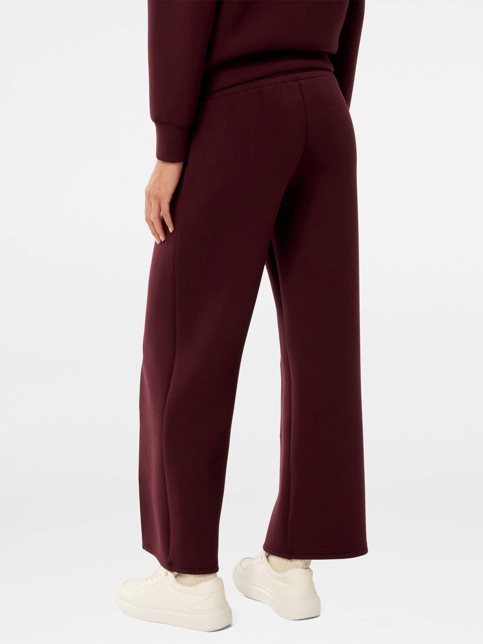 Product image 2 of 5, which shows Forever New Tiana Wide Leg Joggers, Deep Maroon, XXS
