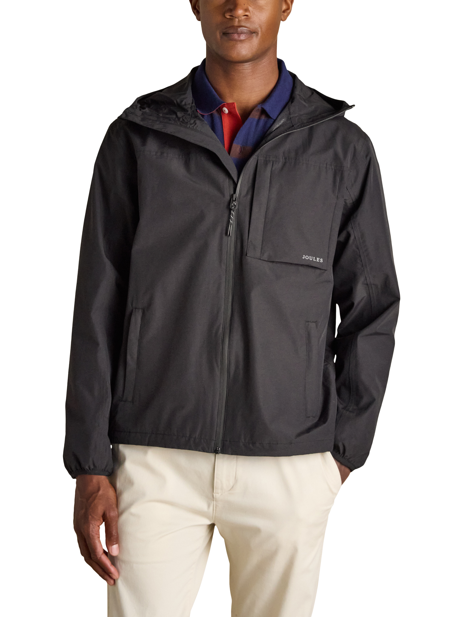 Product image 2 of 7, which shows Joules Aston Waterproof Rain Jacket, Black, XXL