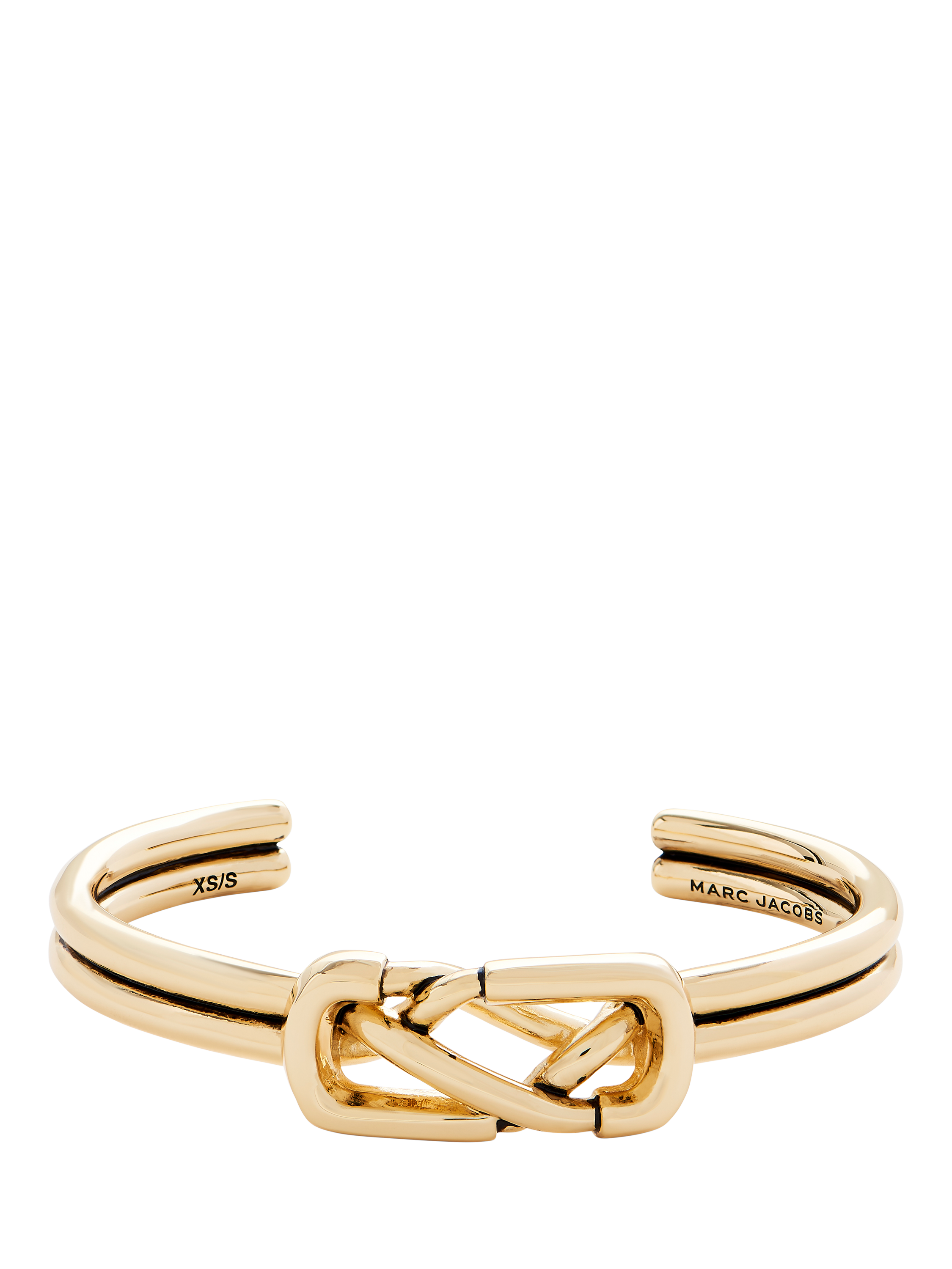 Product image 1 of 5, which shows Marc Jacobs Dual Cuff Bracelet, Gold, XS/S