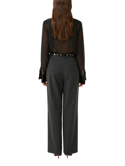 Gestuz Lynne Corsage Sheer Shirt - view 2, Black