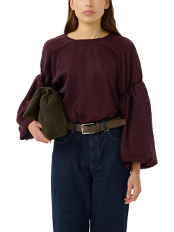 Gestuz Malloon Wide Sleeve Top, Aronia, Aronia