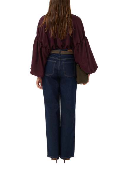 Gestuz Malloon Wide Sleeve Top, Aronia - view 2, Aronia