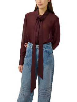 Gestuz Lynne Corsage Sheer Shirt, Aronia