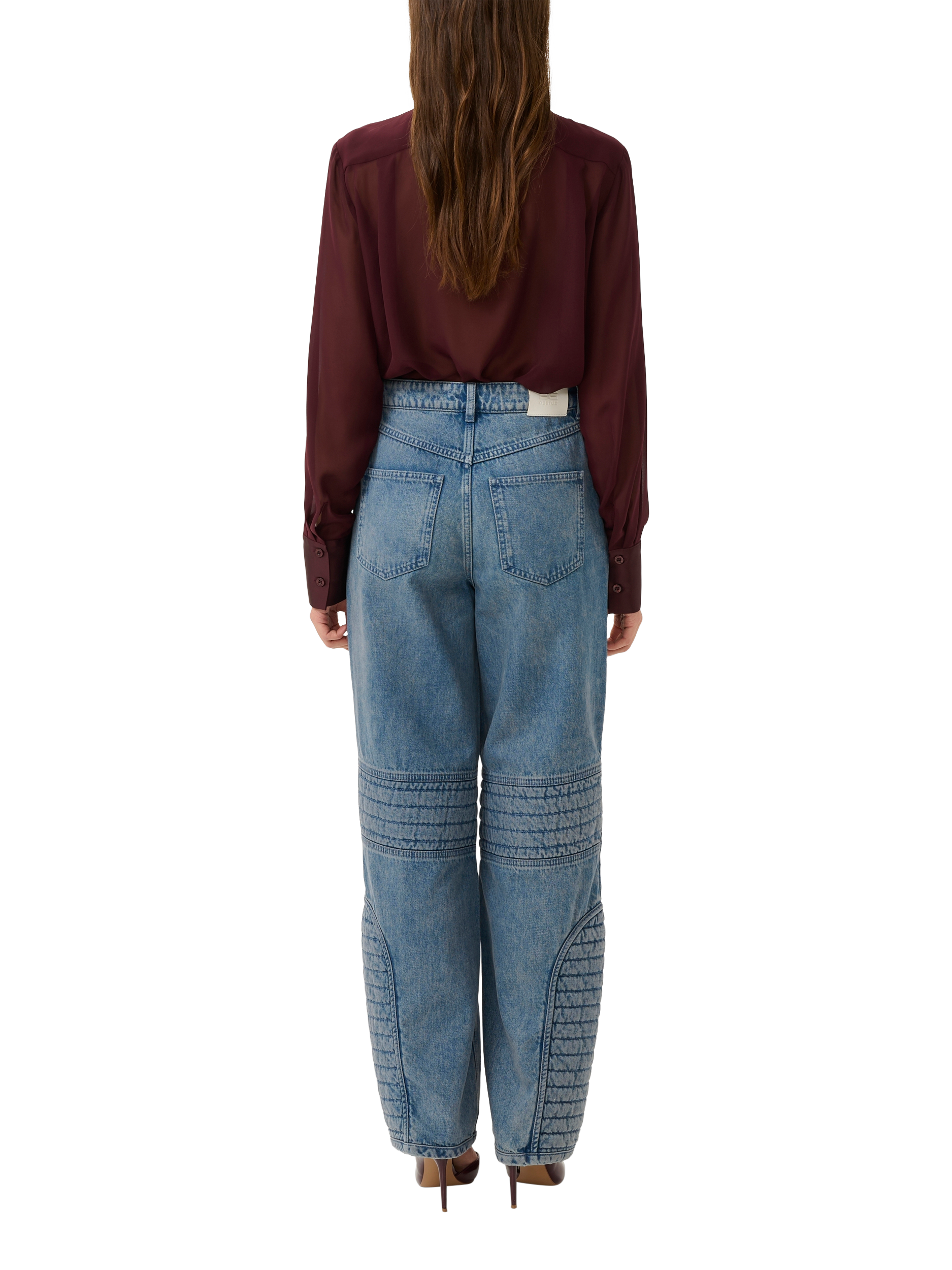 Product image 2 of 6, which shows Gestuz Lynne Corsage Sheer Shirt, Aronia, 8