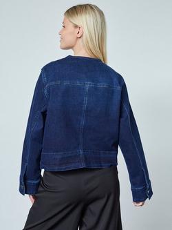 Sisters Point Feja Denim Jacket, Dark Blue Wash - view 2, Dark Blue Wash