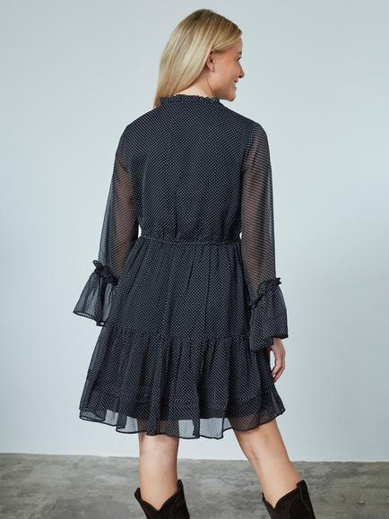 Sisters Point Ufana Sock Waist Mini Dress, Black/Multi - view 2, Black/Multi
