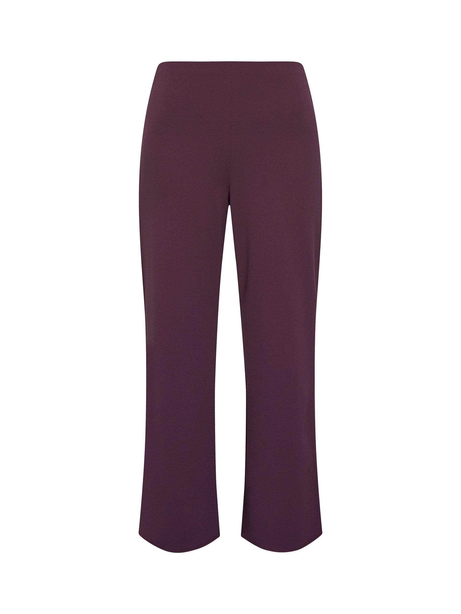 Product image 3 of 4, which shows Sisters Point Glut Stretch Wide Leg Trousers, Deep Bordeaux, XS