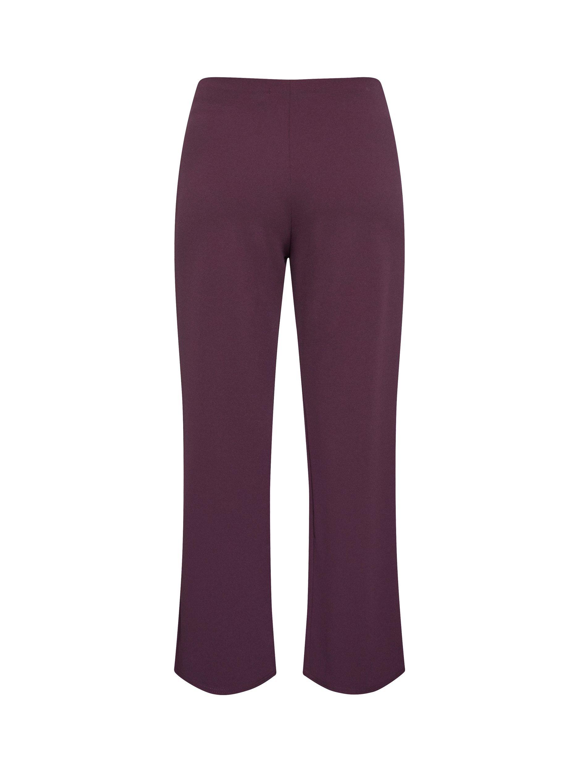 Product image 4 of 4, which shows Sisters Point Glut Stretch Wide Leg Trousers, Deep Bordeaux, XS