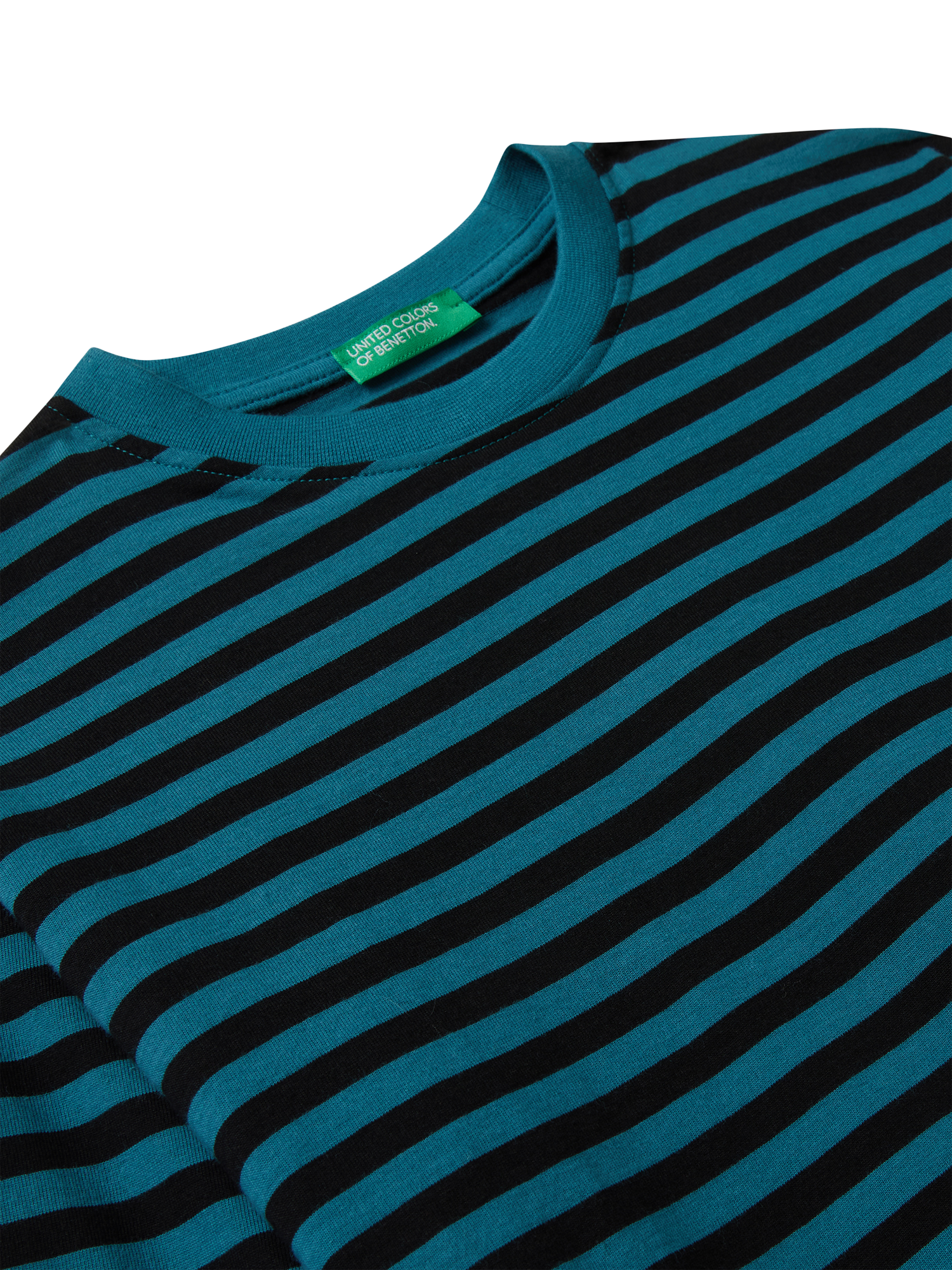 Product image 3 of 3, which shows Benetton Kids' Long Sleeve Stripe T-Shirt, Multi, 6-7 years