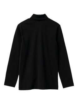 Benetton Kids' Turtle Neck Long Sleeve T-Shirt, Black - view 2, Black