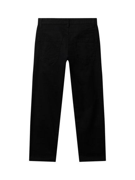 Benetton Kids' Cotton Blend Slim Five Pocket Trousers - view 2, Black