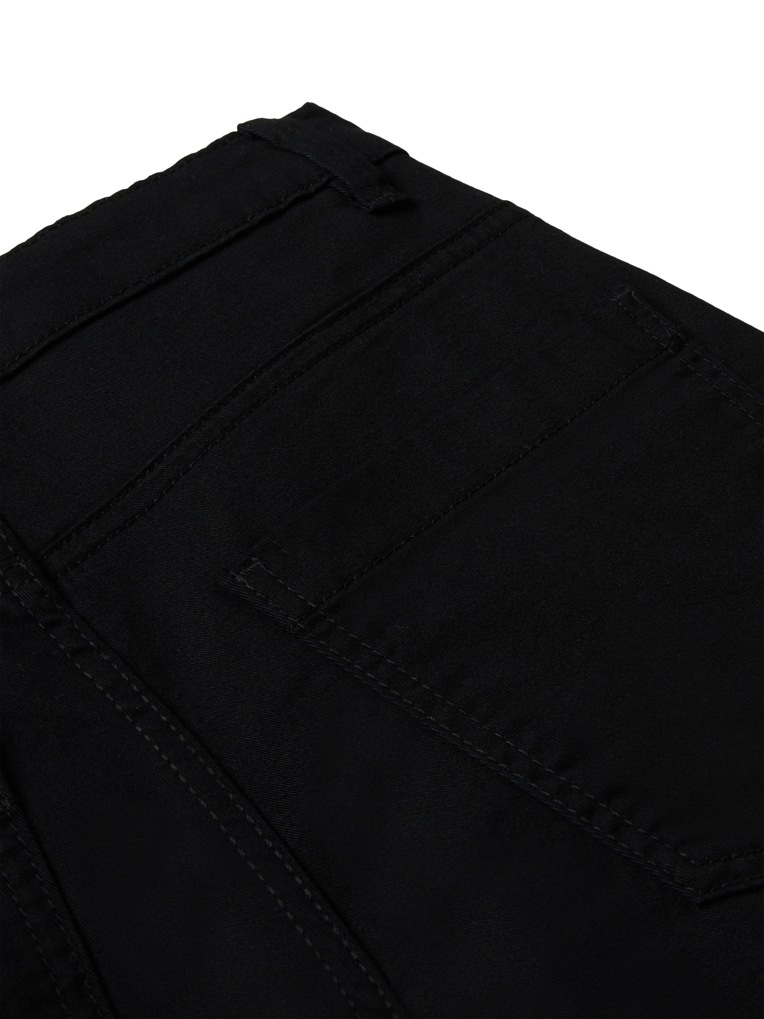 Product image 3 of 3, which shows Benetton Kids' Cotton Blend Slim Five Pocket Trousers, Black, 6-7 years