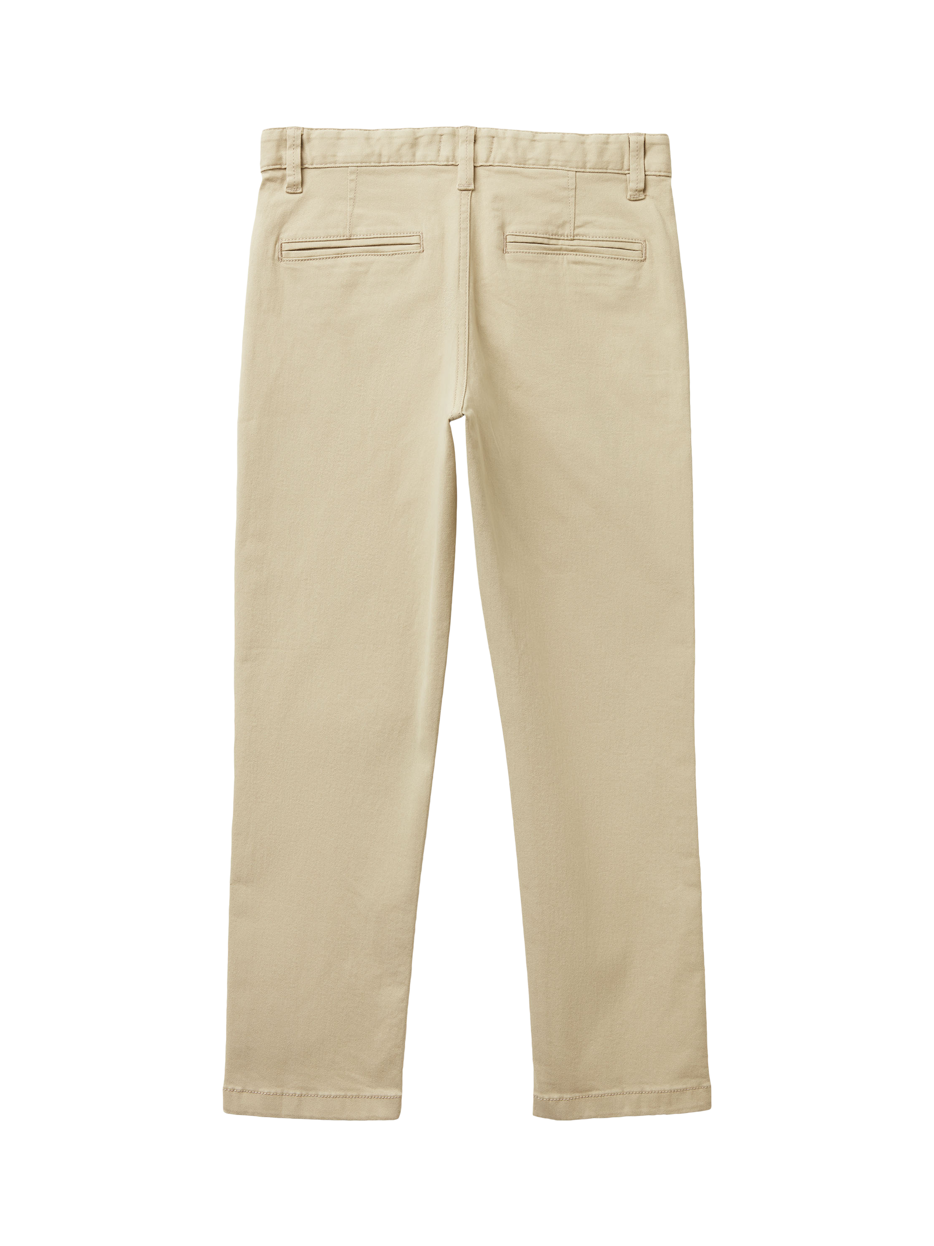 Product image 2 of 3, which shows Benetton Kids' Stretch Chino Trousers, Cream, 6-7 years