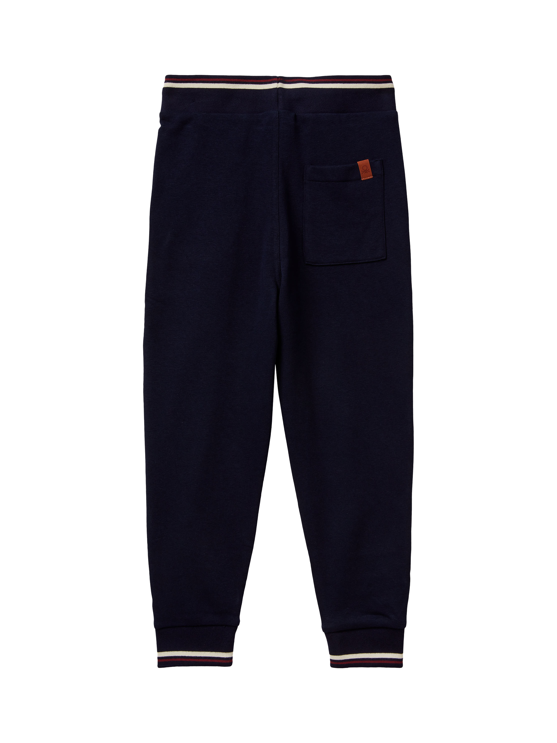 Product image 2 of 3, which shows Benetton Kids' Fleece Joggers, Navy Blue, 10-11 years
