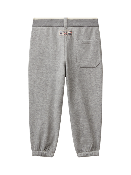 Benetton Kids' Fleece Joggers, Grey - view 2, Grey