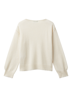 Benetton Kids' Wool Blend Jumper - view 2, White