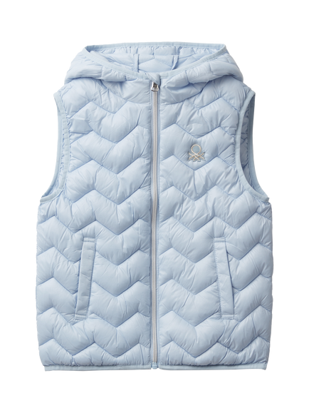 Benetton Kids' Quilted Gilet, Blue