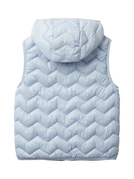 Benetton Kids' Quilted Gilet - view 2, Blue