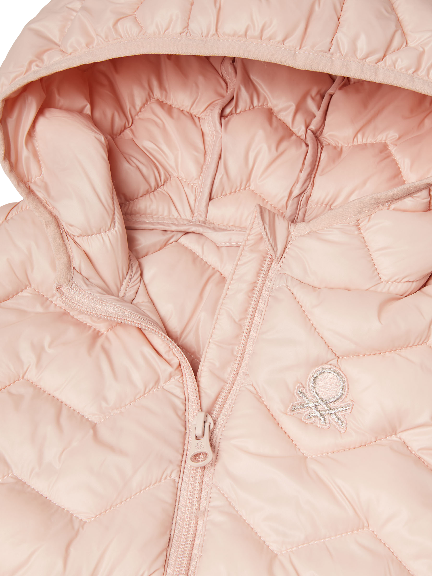 Product image 3 of 3, which shows Benetton Kids' Quilted Gilet, Pink, 4-5 years