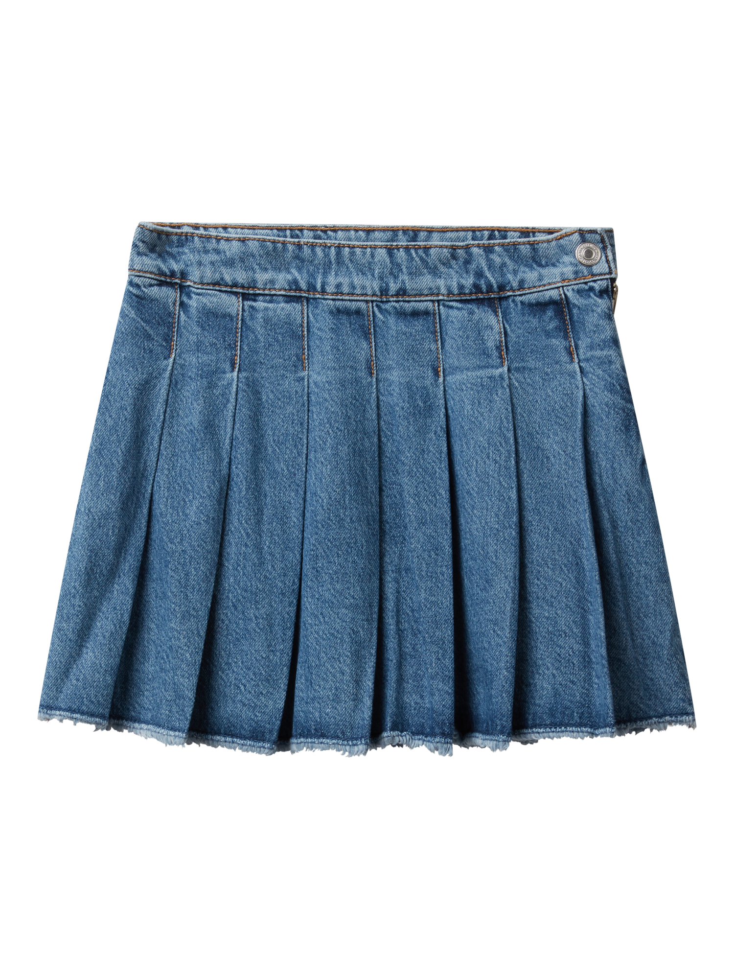 Benetton Kids' Cotton Pleated Mini Skirt