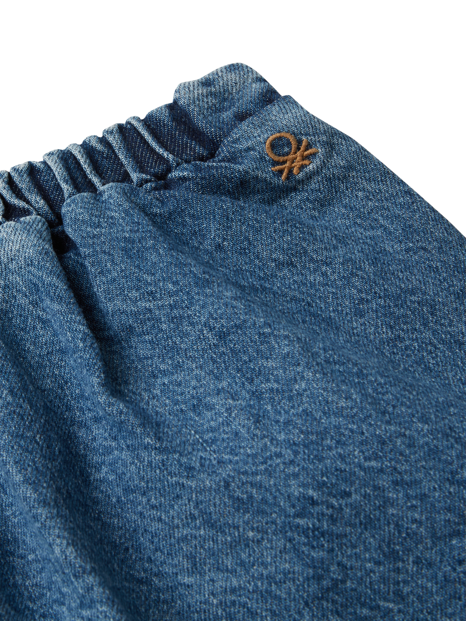 Product image 4 of 4, which shows Benetton Kids' Cotton Pleated Mini Skirt, Blue, 3-4 years
