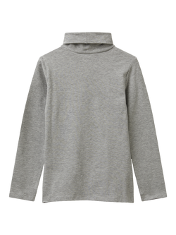 Benetton Kids' Cotton Blend Long Sleeve T-Shirt - view 2, Grey