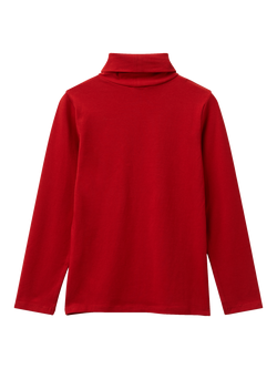 Benetton Kids' Cotton Blend Long Sleeve T-Shirt - view 2, Red