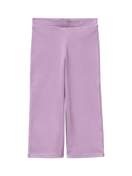 Benetton Kids' Cotton Blend Straight Joggers, Violet
