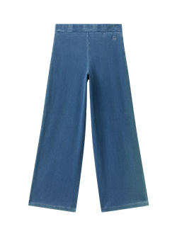 Benetton Kids' Cotton Blend Wide Leg Jeans - view 2, Blue