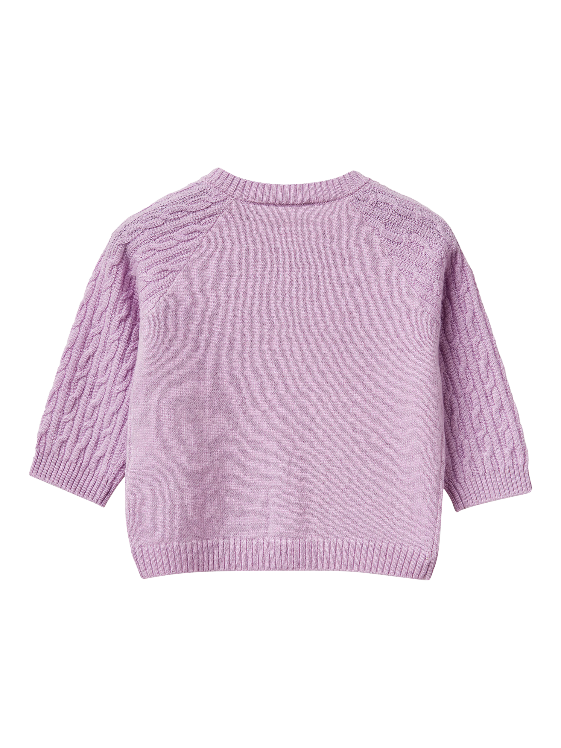 Product image 2 of 3, which shows Benetton Kids' Wool Blend Cardigan, Violet, 1-3 months