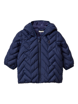 Benetton Kids' Quilted Jacket, Navy Blue