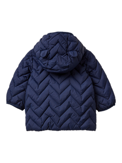 Benetton Kids' Quilted Jacket - view 2, Navy Blue