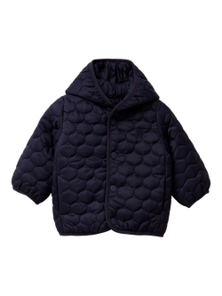 Benetton Kids' Quilted Jacket, Navy Blue