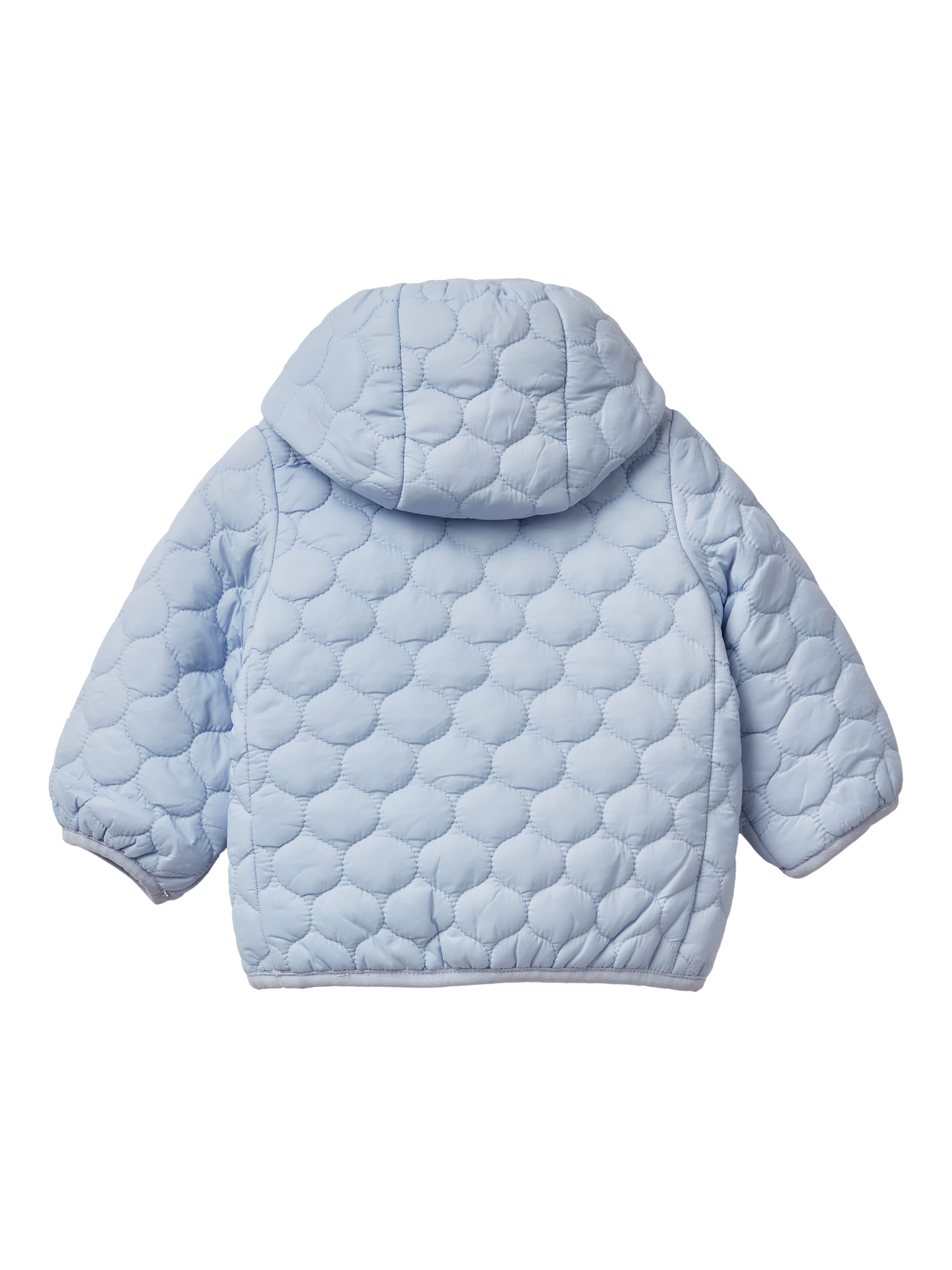 Product image 2 of 3, which shows Benetton Kids' Quilted Jacket, Light Blue, 1-3 months
