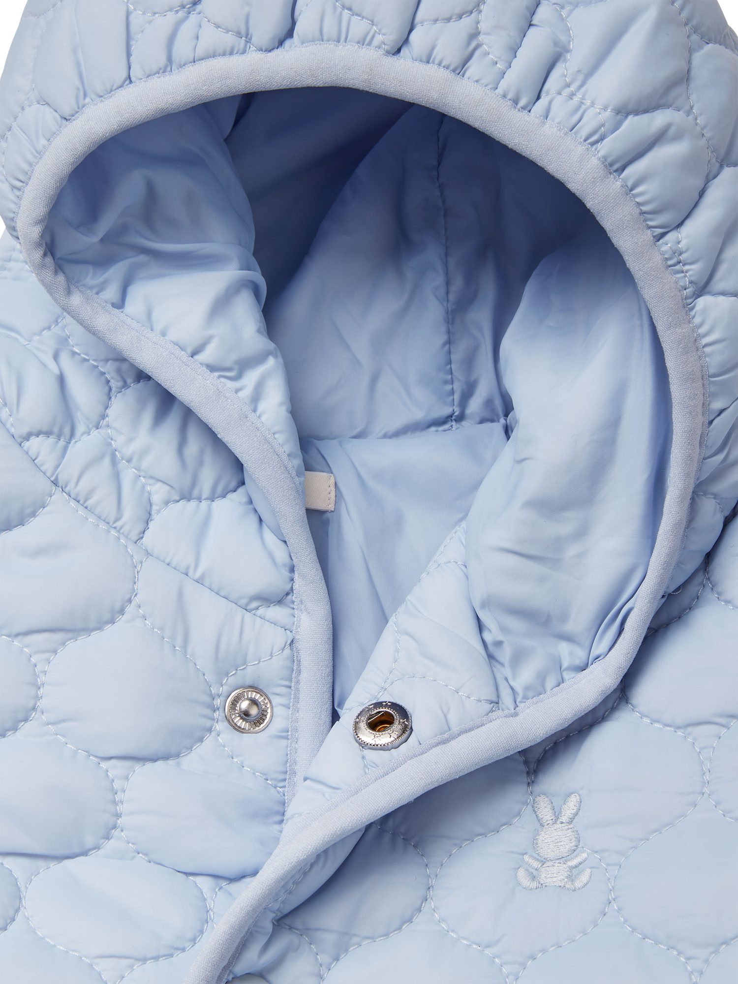 Product image 3 of 3, which shows Benetton Kids' Quilted Jacket, Light Blue, 1-3 months