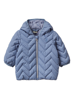 Benetton Kids' Quilted Jacket, Mid Blue