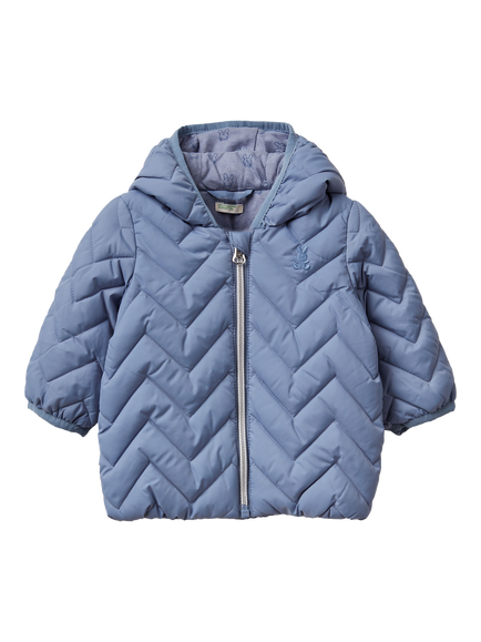 Benetton Kids' Quilted Jacket, Mid Blue