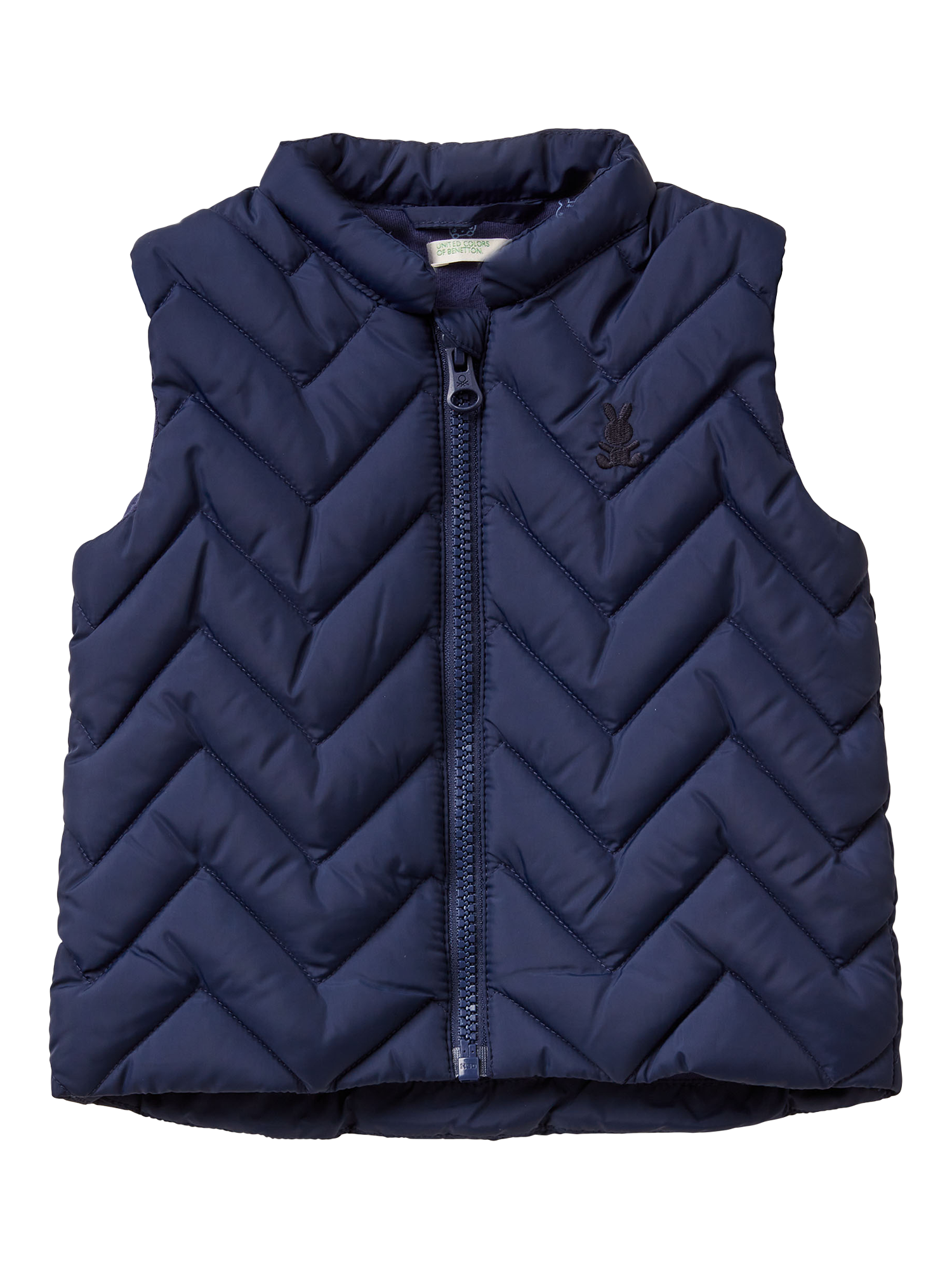 Product image 1 of 3, which shows Benetton Kids' Quilted Jacket, Blue, 3-6 months