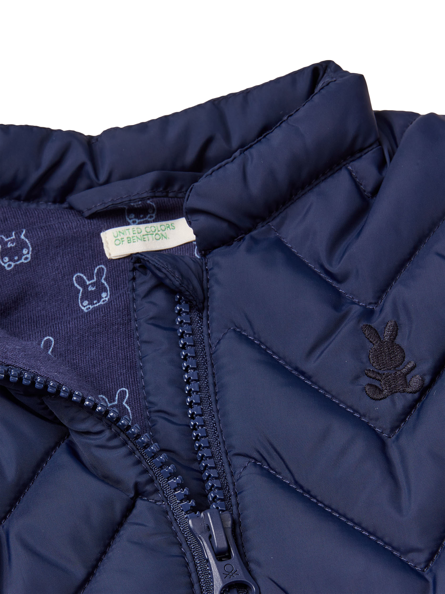 Product image 3 of 3, which shows Benetton Kids' Quilted Jacket, Blue, 3-6 months