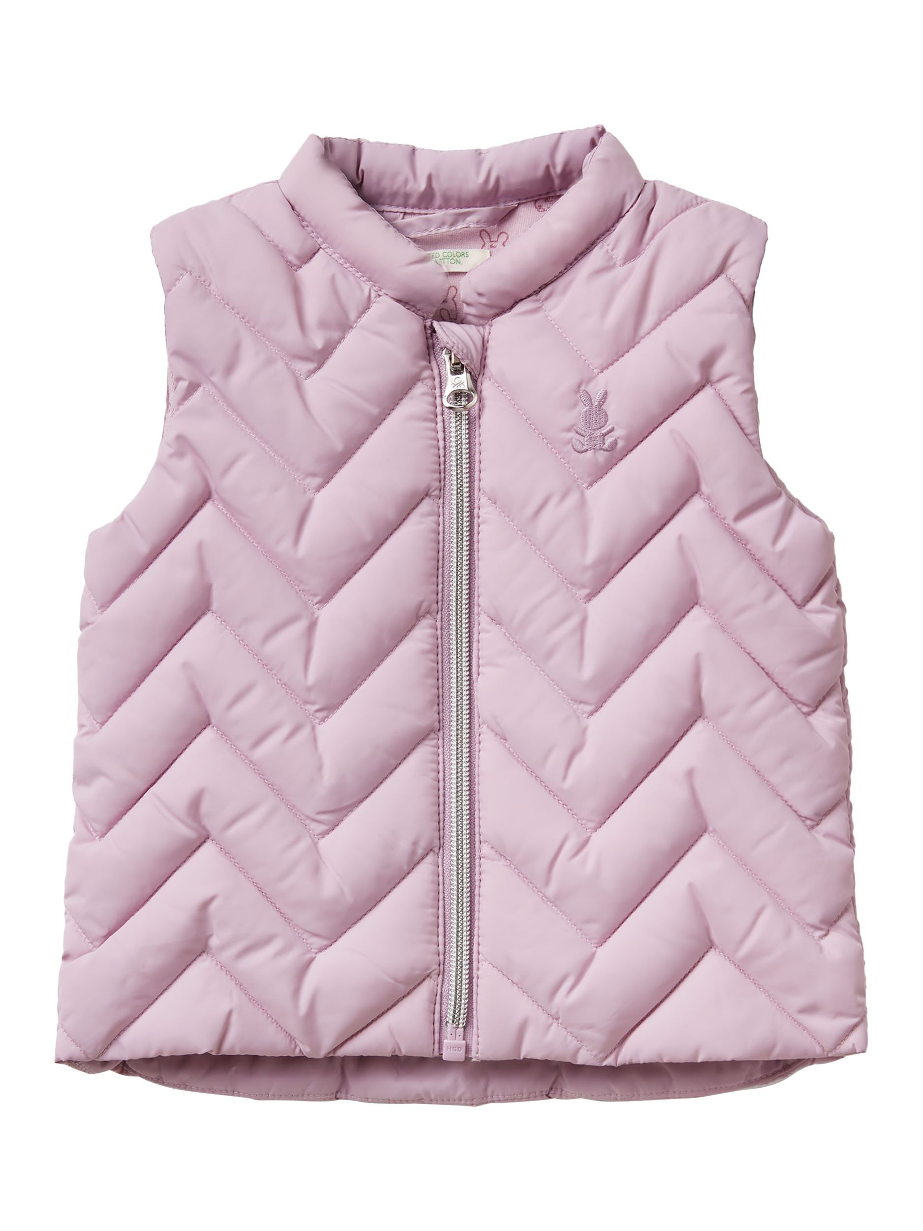 Product image 1 of 2, which shows Benetton Kids' Quilted Jacket, Violet, 1-3 months