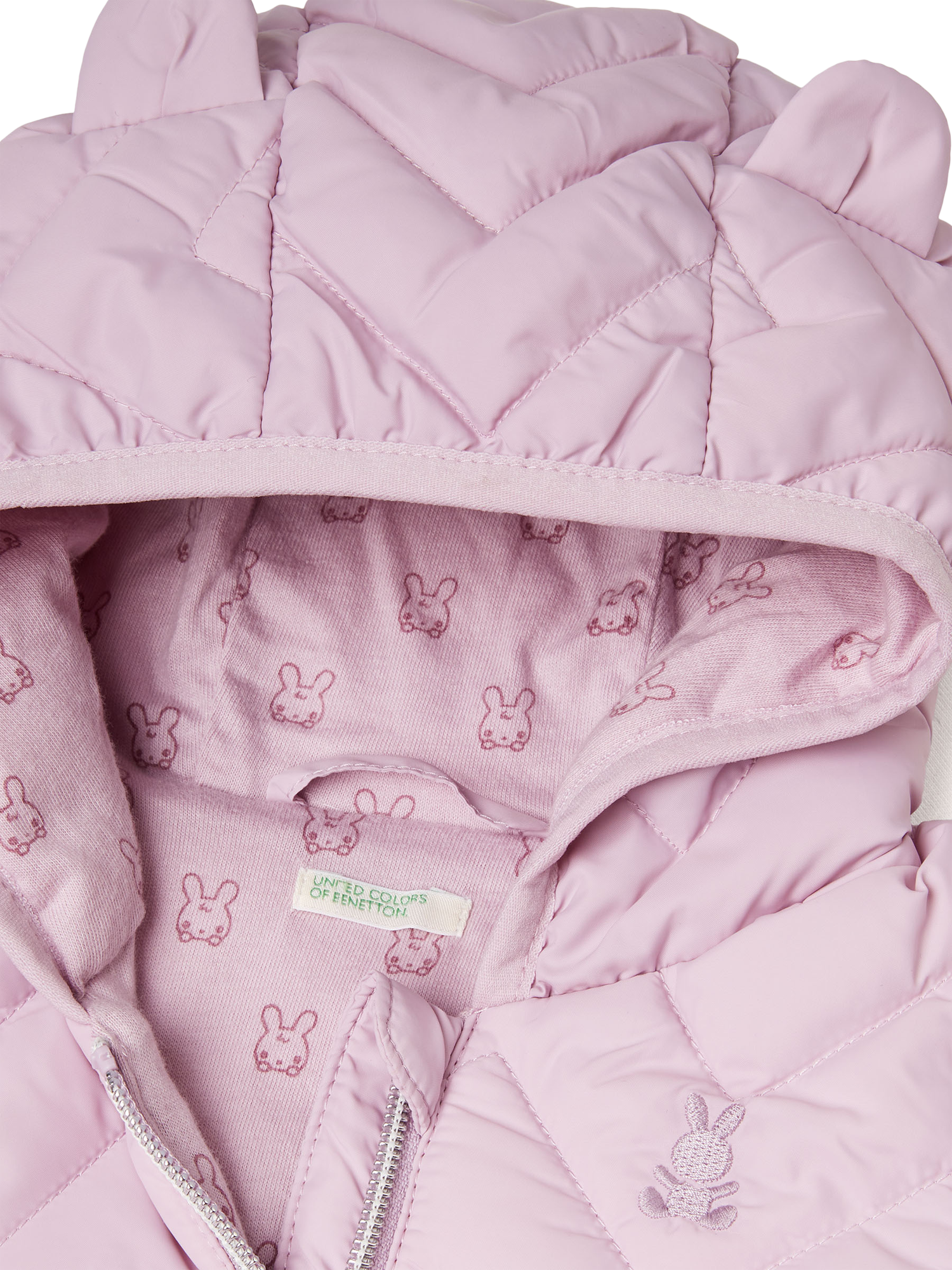 Product image 3 of 3, which shows Benetton Kids' Quilted Jacket, Violet, 1-3 months