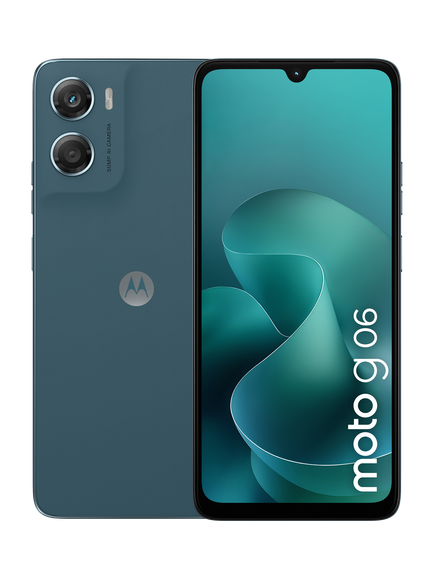 Moto G06 Smartphone, Android, 4GB RAM, 6.88”, 4G, SIM Free, Blue