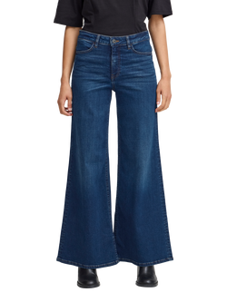 ICHI Wiggy Wide Leg Jeans, Dark Blue, Dark Blue