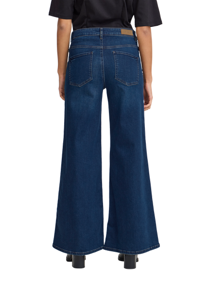 ICHI Wiggy Wide Leg Jeans, Dark Blue - view 2, Dark Blue