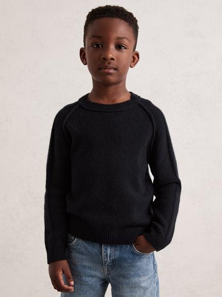 Reiss Kids' Foulton Jumper, Navy - view 2, Navy