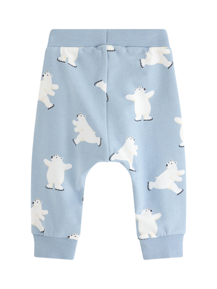 Lindex Baby Polar Bear Leggings, Light Dusty Blue - view 2, Light Dusty Blue